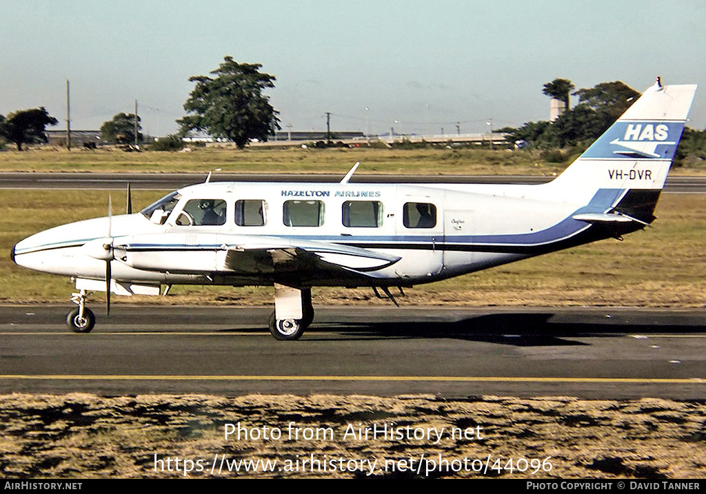 Aircraft Photo of VH-DVR | Piper PA-31-350 Navajo Chieftain | Hazelton Airlines | AirHistory.net #44096