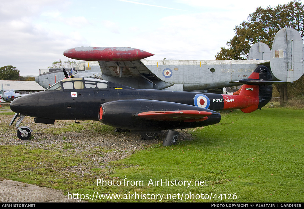 Aircraft Photo of VZ638 | Gloster Meteor T7 | UK - Navy | AirHistory.net #44126