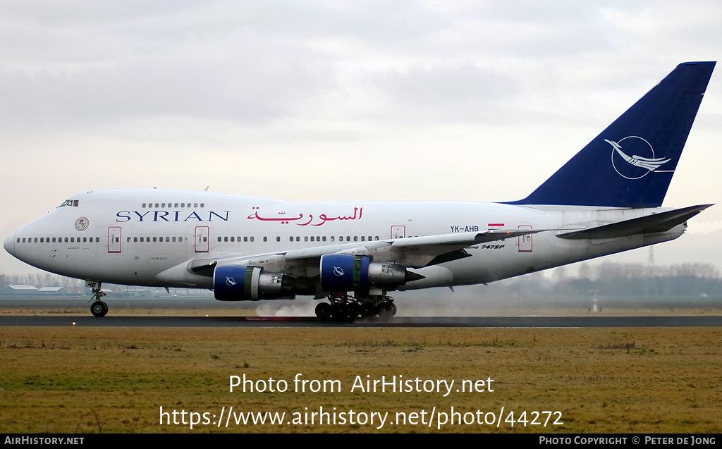 Aircraft Photo of YK-AHB | Boeing 747SP-94 | Syrian Air | AirHistory.net #44272