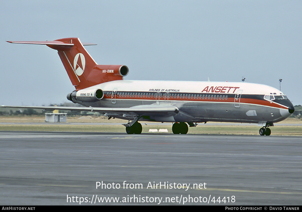 Aircraft Photo of VH-RMM | Boeing 727-277/Adv | Ansett Airlines of Australia | AirHistory.net #44418