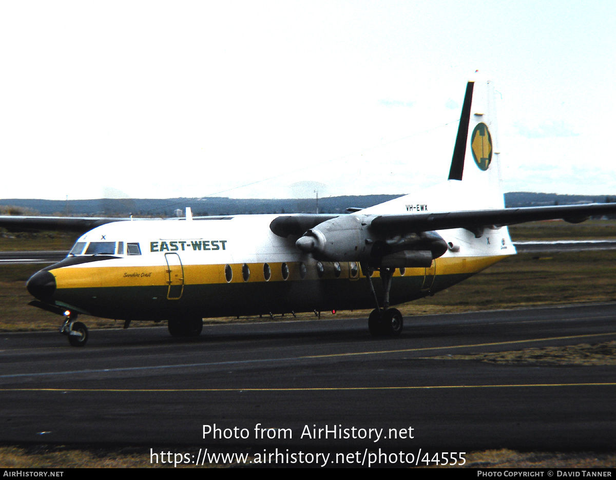 Aircraft Photo of VH-EWX | Fokker F27-500/RF Friendship | East-West Airlines | AirHistory.net #44555