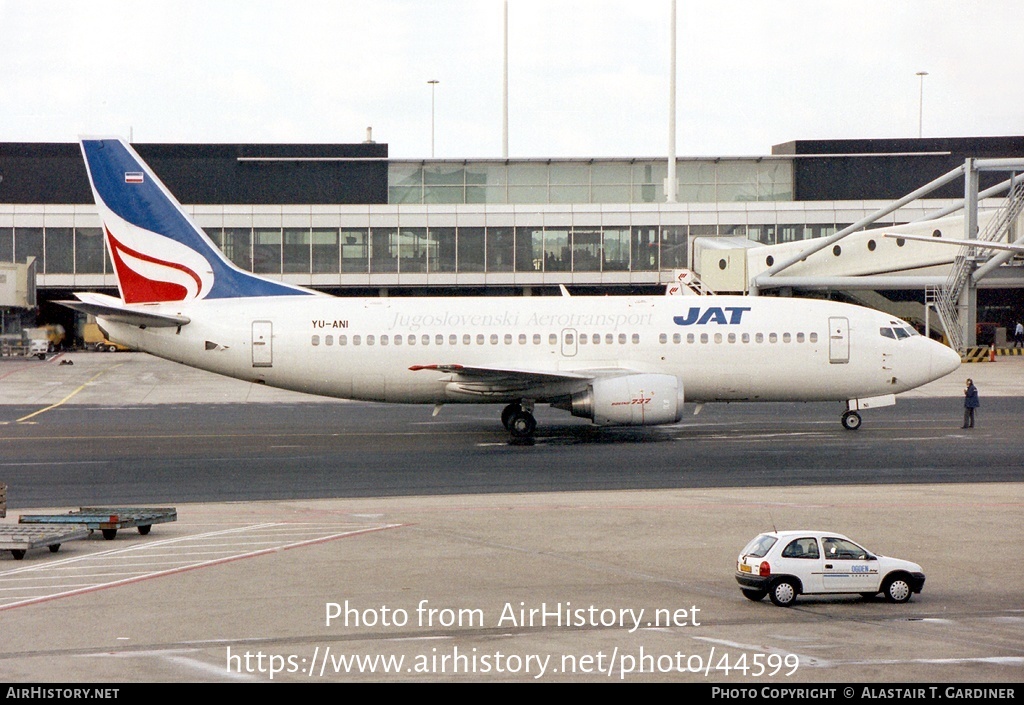 Aircraft Photo of YU-ANI | Boeing 737-3H9 | JAT Yugoslav Airlines - Jugoslovenski Aerotransport | AirHistory.net #44599