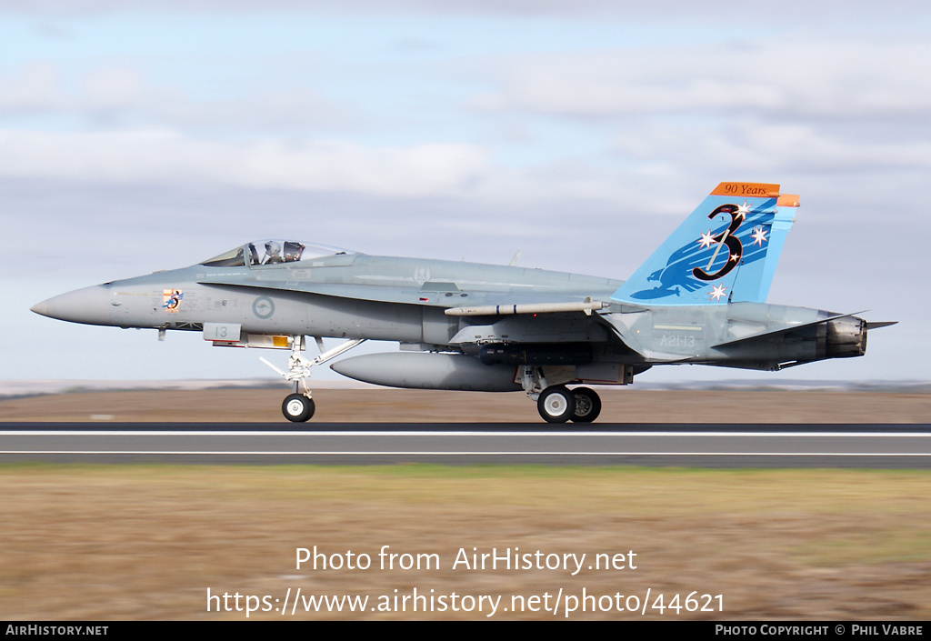 Aircraft Photo of A21-13 | McDonnell Douglas F/A-18A Hornet | Australia - Air Force | AirHistory.net #44621