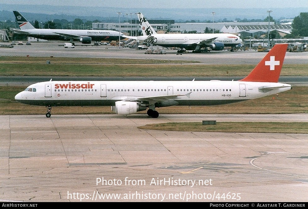 Aircraft Photo of HB-IOD | Airbus A321-111 | Swissair | AirHistory.net #44625