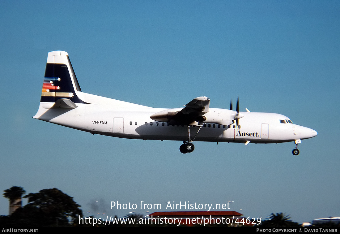 Aircraft Photo of VH-FNJ | Fokker 50 | Ansett | AirHistory.net #44629