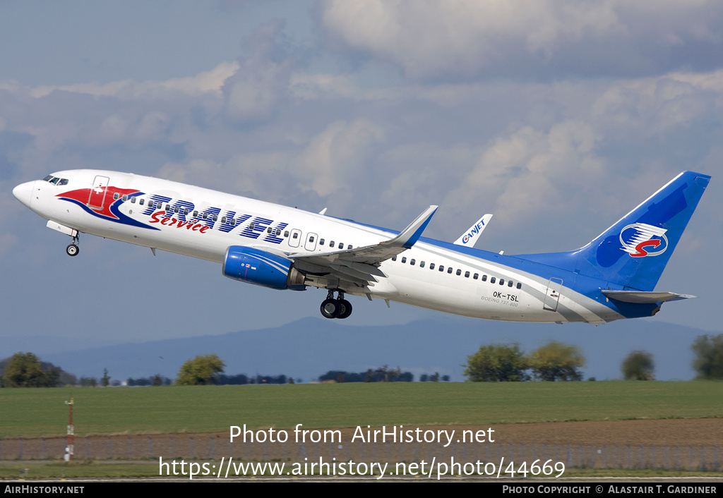 Aircraft Photo of OK-TSL | Boeing 737-8AS | Travel Service | AirHistory.net #44669