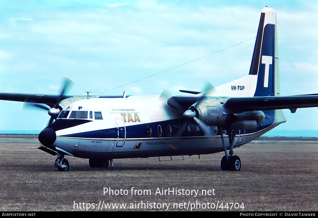 Aircraft Photo of VH-TQP | Fokker F27-600 Friendship | Trans-Australia Airlines - TAA | AirHistory.net #44704