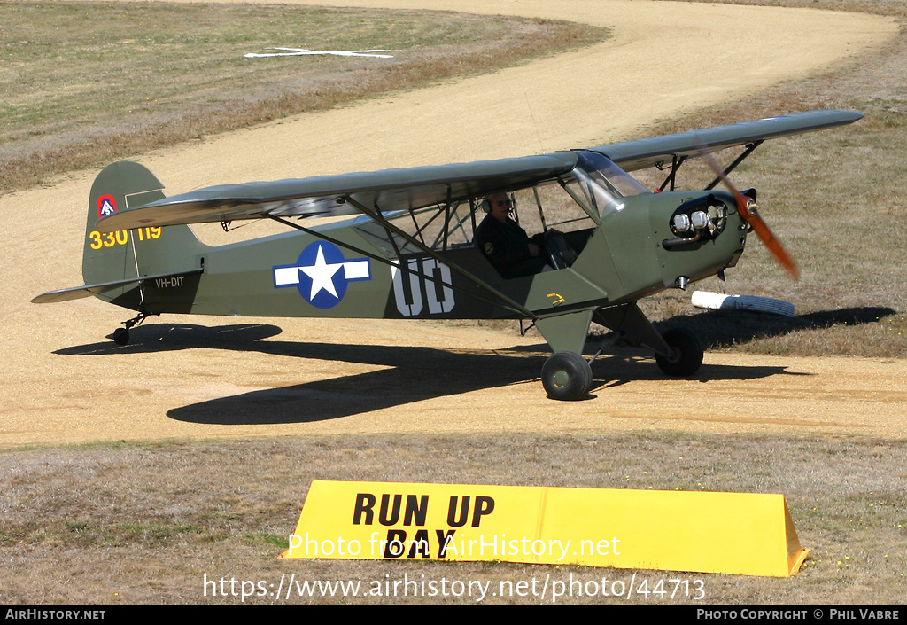 Aircraft Photo of VH-DIT / 330119 | Piper J-3C-65 Cub | USA - Air Force | AirHistory.net #44713