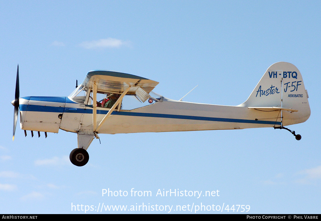 Aircraft Photo of VH-BTQ | Auster J-5F Aiglet Trainer | AirHistory.net #44759