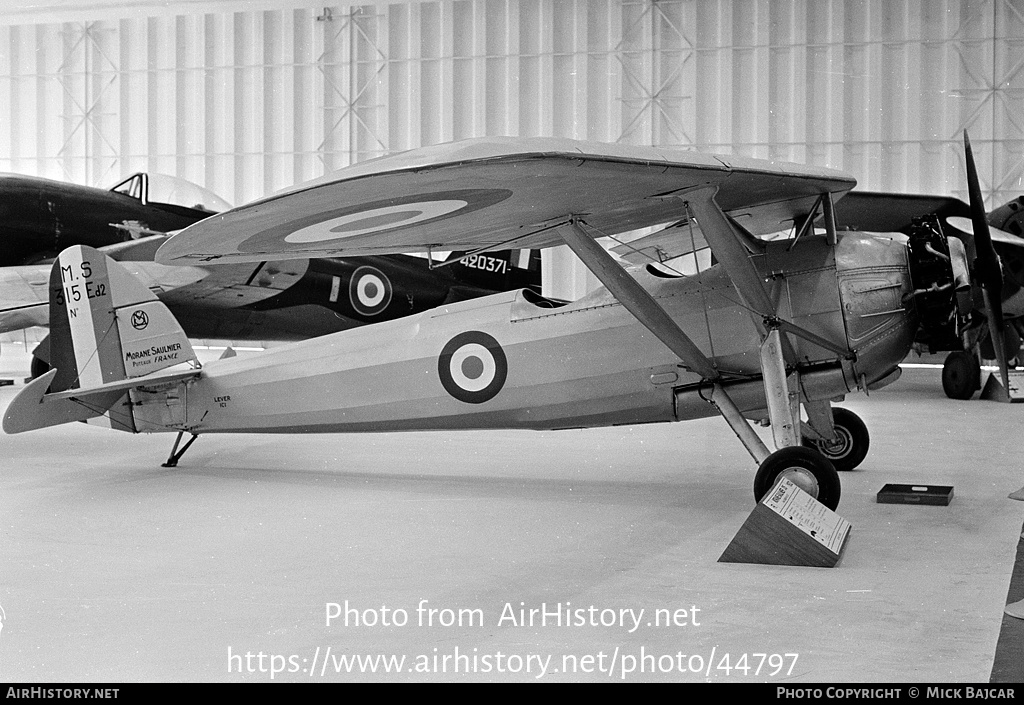 Aircraft Photo of Morane-Saulnier MS-315 Ed2 | France - Air Force | AirHistory.net #44797