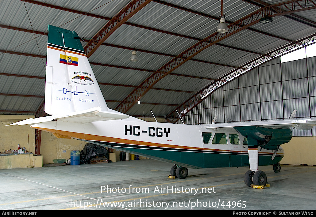 Aircraft Photo of HC-CGY | Britten-Norman BN-2A-20 Islander | Aerotsentsak - Nacionalidad Achuar del Ecuador | AirHistory.net #44965