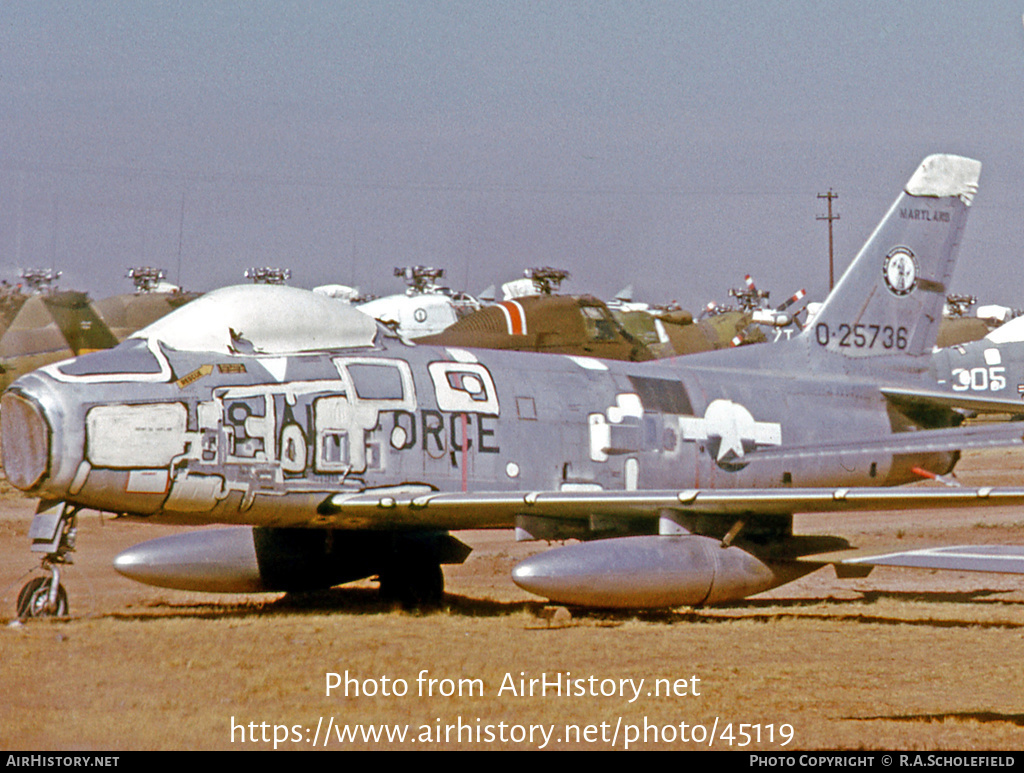 Aircraft Photo of 52-5736 / 0-25736 | North American F-86H Sabre | USA - Air Force | AirHistory.net #45119