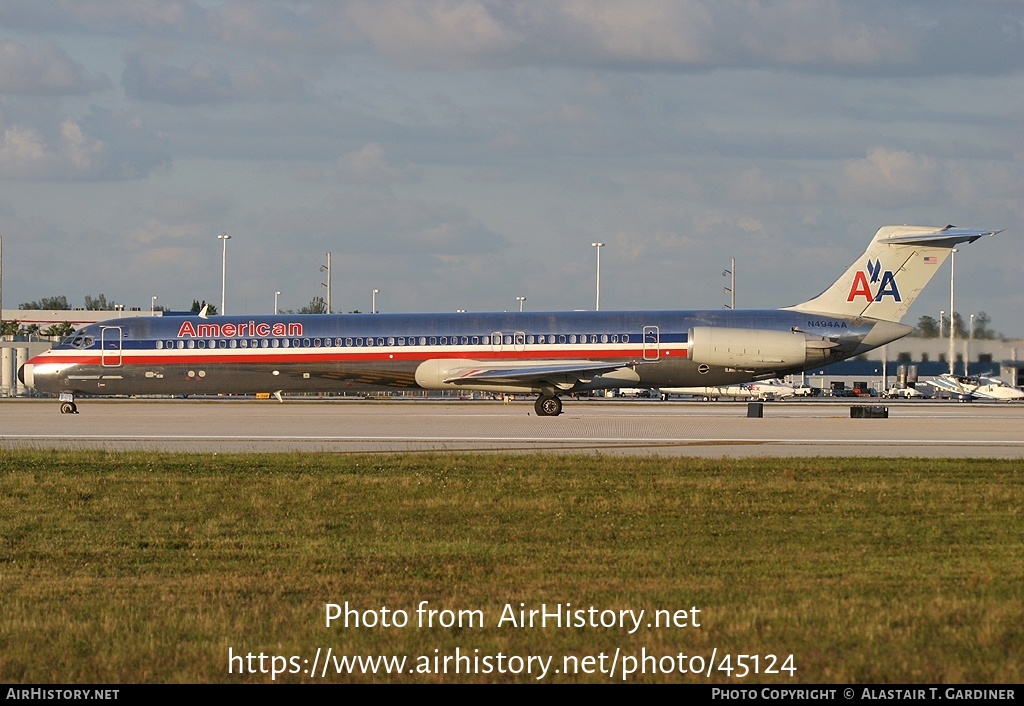 Aircraft Photo of N494AA | McDonnell Douglas MD-82 (DC-9-82) | American Airlines | AirHistory.net #45124