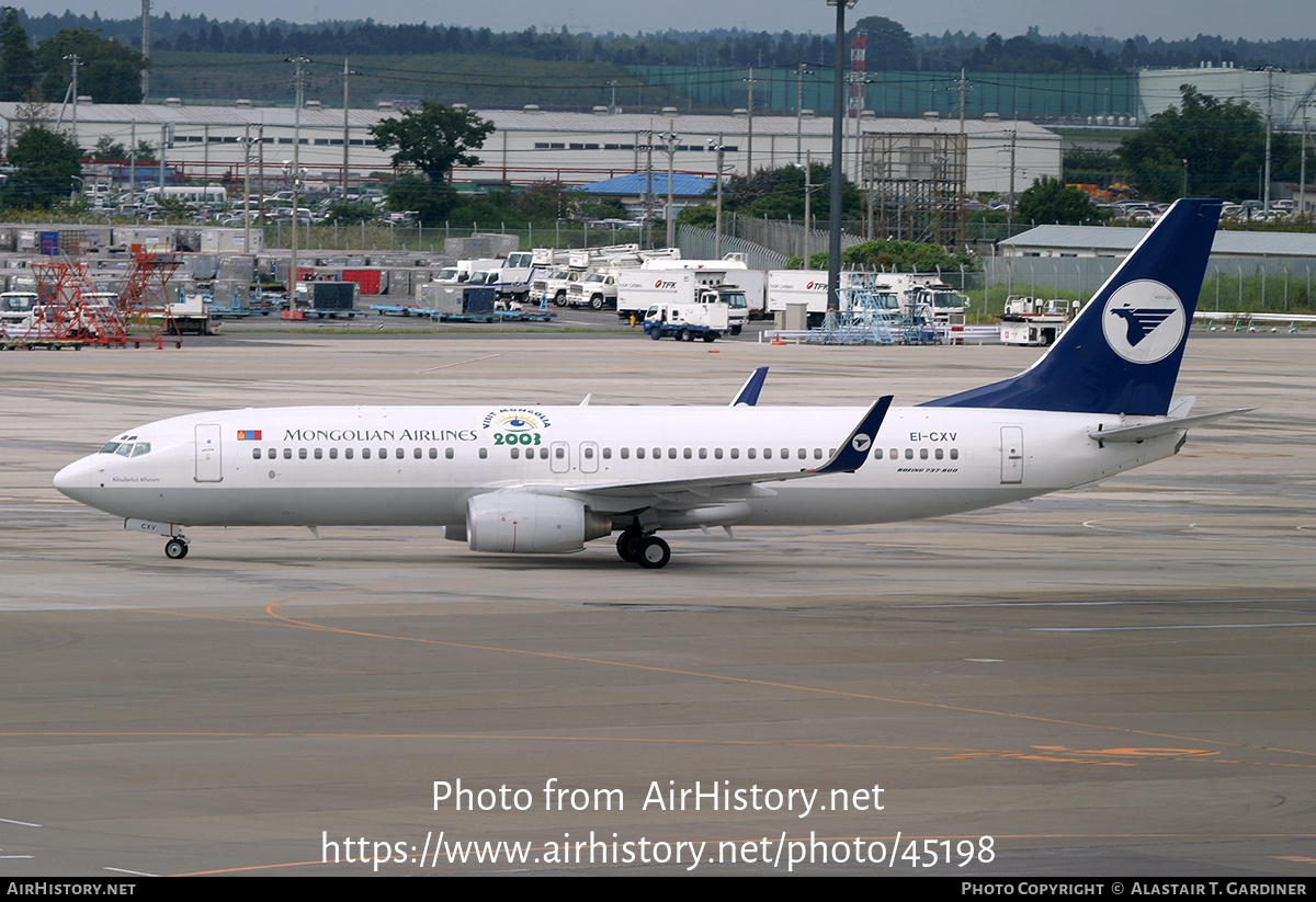 Aircraft Photo of EI-CXV | Boeing 737-8CX | MIAT Mongolian Airlines | AirHistory.net #45198