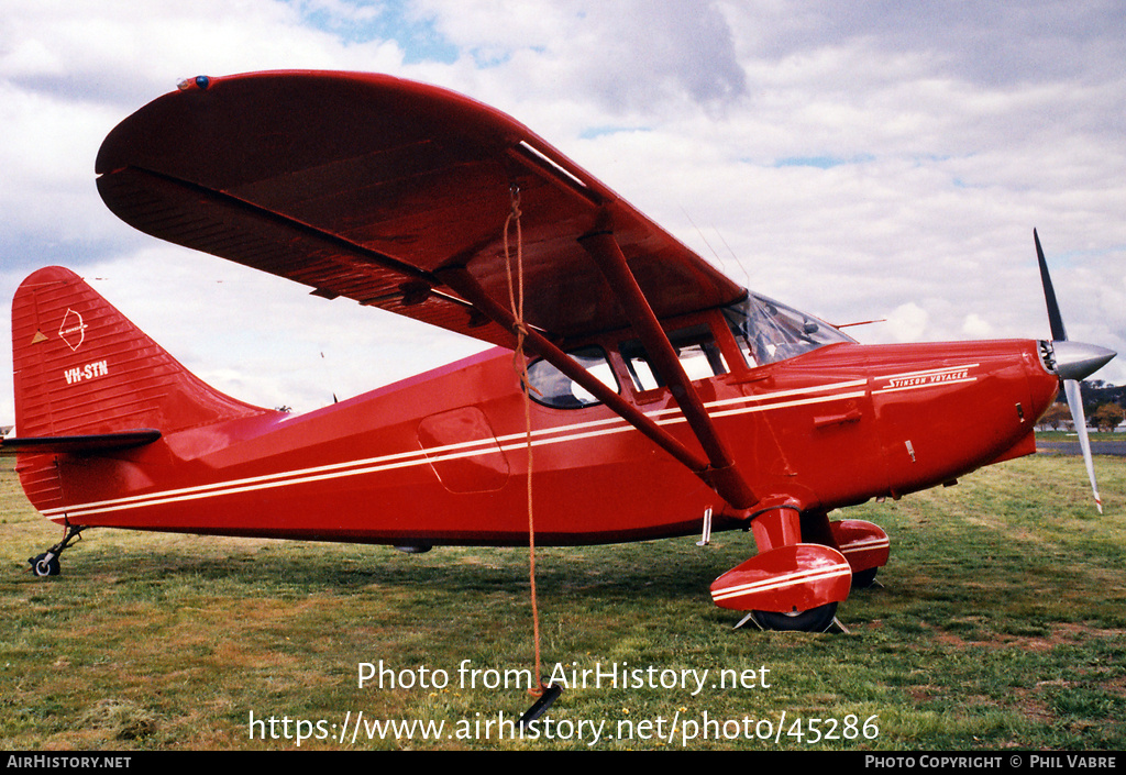 Aircraft Photo of VH-STN | Stinson 108-3 Voyager | AirHistory.net #45286