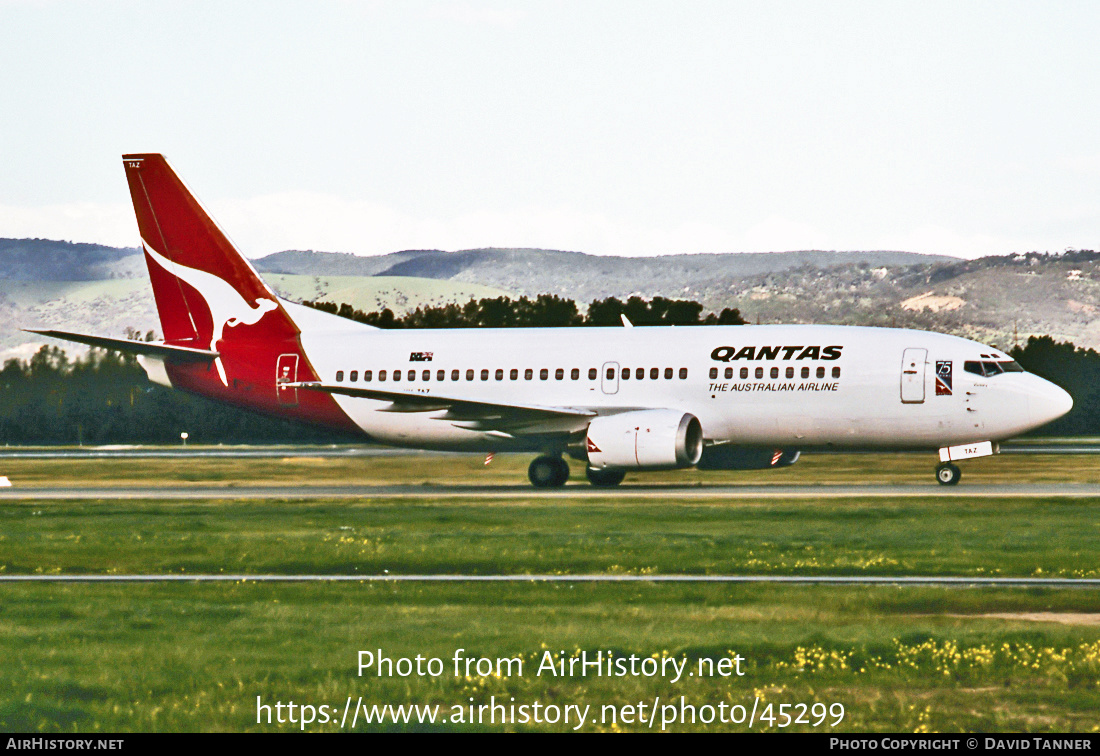 Aircraft Photo of VH-TAZ | Boeing 737-376 | Qantas | AirHistory.net #45299