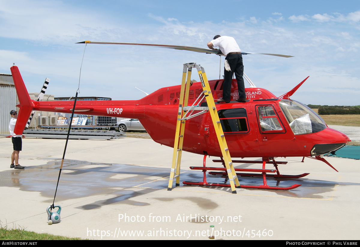 Aircraft Photo of VH-FOP | Bell 206B-3 JetRanger III | Phillip Island Helicopters | AirHistory.net #45460