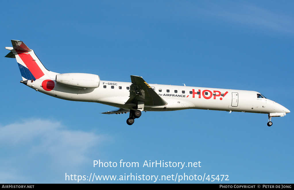 Aircraft Photo of F-GRGC | Embraer ERJ-145EU (EMB-145EU) | Hop! | AirHistory.net #45472