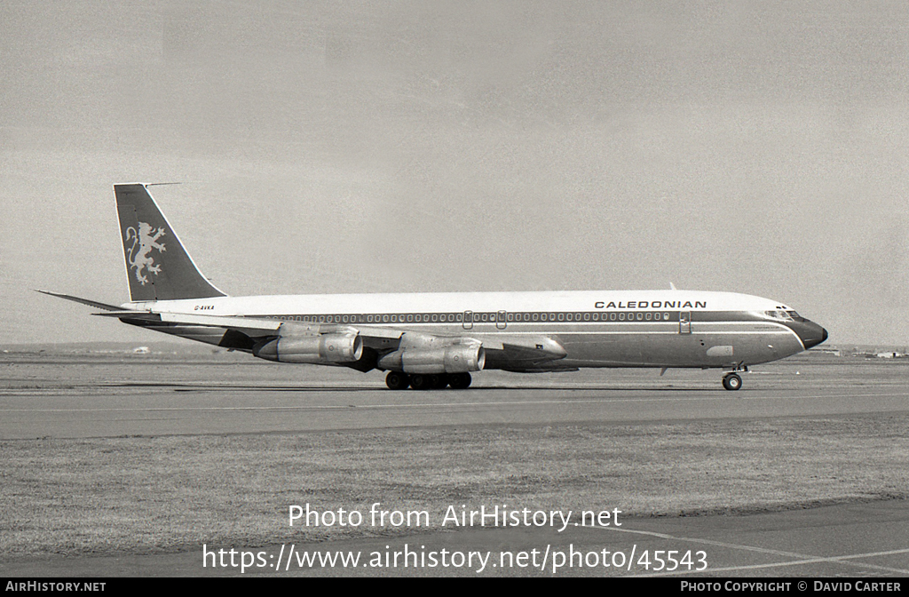 Aircraft Photo of G-AVKA | Boeing 707-399C | Caledonian Airways | AirHistory.net #45543