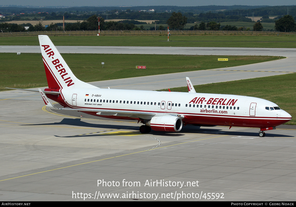 Aircraft Photo of D-ABAV | Boeing 737-86J | Air Berlin | AirHistory.net #45592