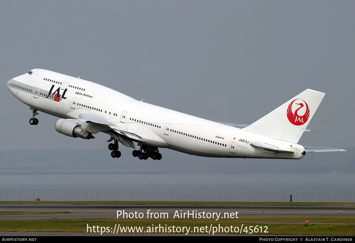 Aircraft Photo of JA813J | Boeing 747-346 | Japan Airlines - JAL | AirHistory.net #45612