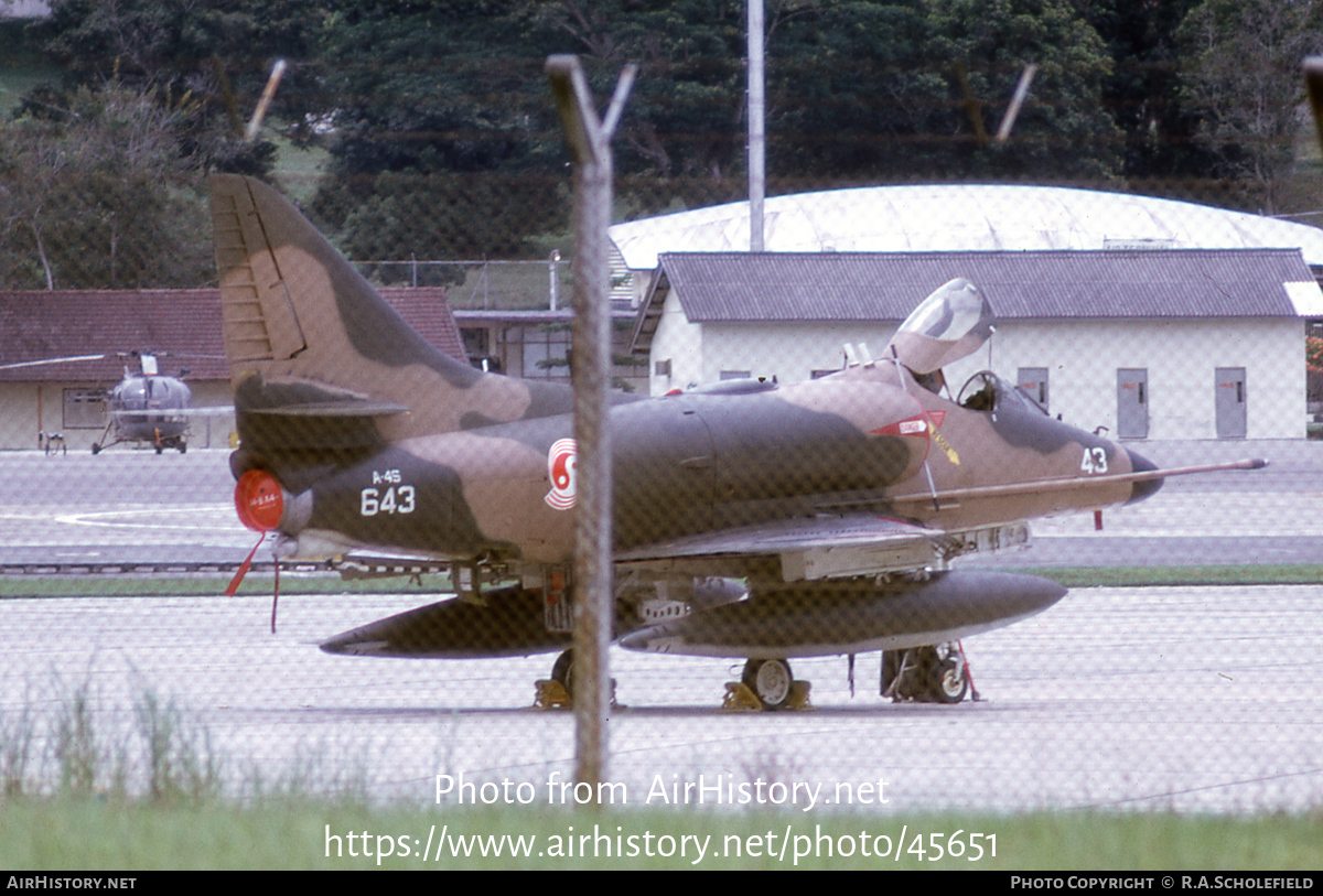 Aircraft Photo of 643 | Douglas A-4S Skyhawk | Singapore - Air Force | AirHistory.net #45651