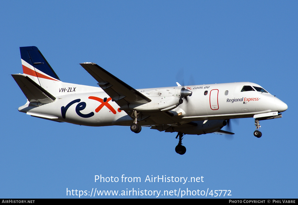 Aircraft Photo of VH-ZLX | Saab 340B | REX - Regional Express | AirHistory.net #45772