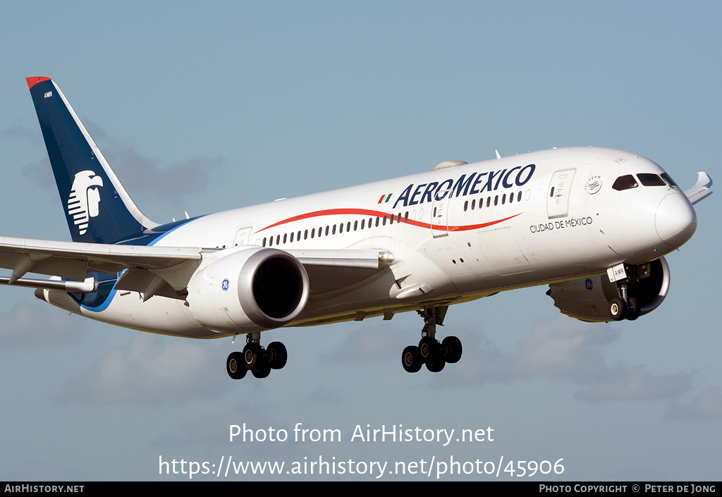 Aircraft Photo of XA-AMR | Boeing 787-8 Dreamliner | AeroMéxico | AirHistory.net #45906