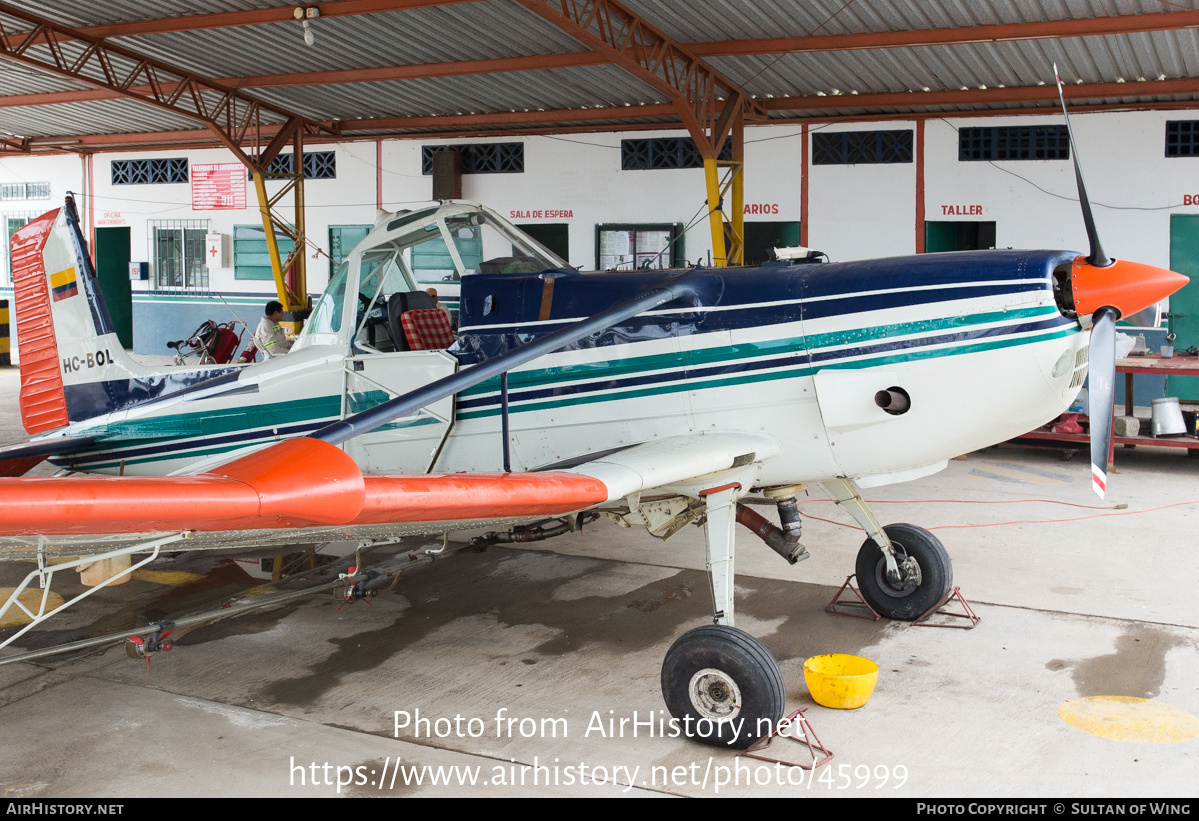 Aircraft Photo of HC-BOL | Cessna T188C Ag Husky | Aerovic | AirHistory.net #45999