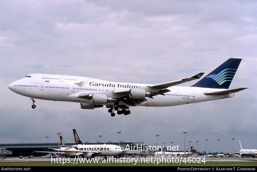 Aircraft Photo of PK-GSG | Boeing 747-4U3 | Garuda Indonesia | AirHistory.net #46024