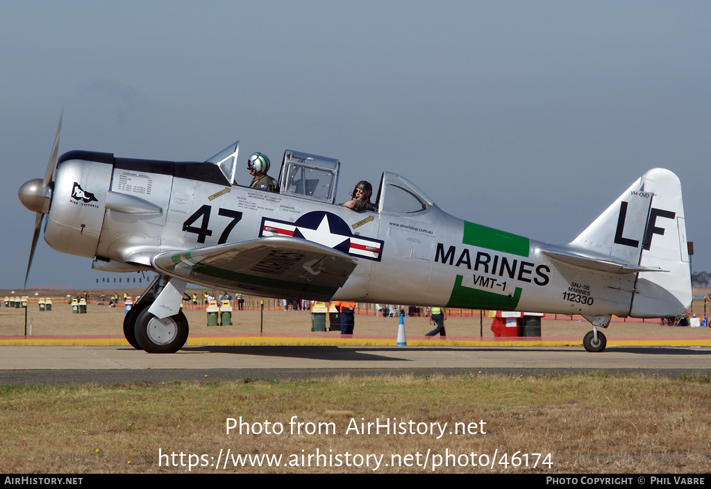 Aircraft Photo of VH-OVO / 112330 | North American SNJ-5B Texan | Shortstop Jet Charter | USA - Marines | AirHistory.net #46174