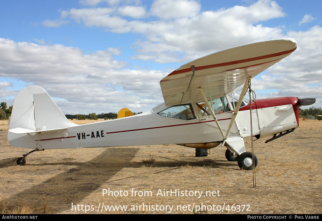 Aircraft Photo of VH-AAE | Auster J-1B Aiglet | AirHistory.net #46372