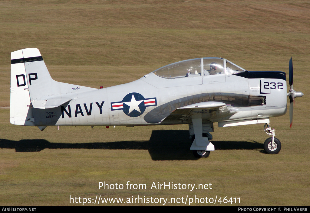 Aircraft Photo of VH-DPT / 138232 | North American T-28D Trojan | USA - Navy | AirHistory.net #46411