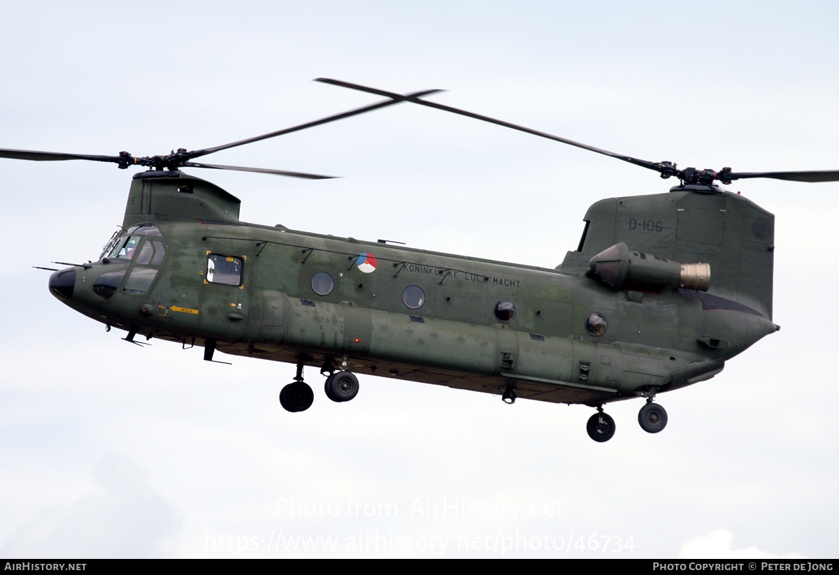 Aircraft Photo of D-106 | Boeing CH-47D Chinook (414) | Netherlands - Air Force | AirHistory.net #46734