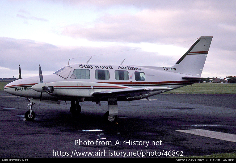 Aircraft Photo of VH-SOW | Piper PA-31-310 Navajo B | Staywood Airlines | AirHistory.net #46892