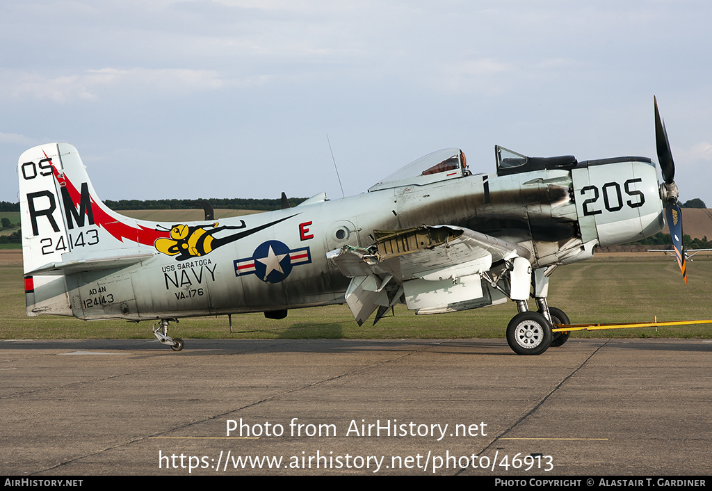 Aircraft Photo of F-AZDP / 124143 | Douglas A-1D Skyraider (AD-4N) | USA - Navy | AirHistory.net #46913