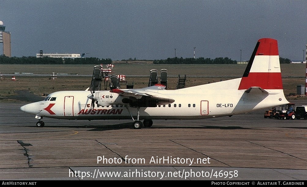 Aircraft Photo of OE-LFD | Fokker 50 | Austrian Airlines | AirHistory.net #46958