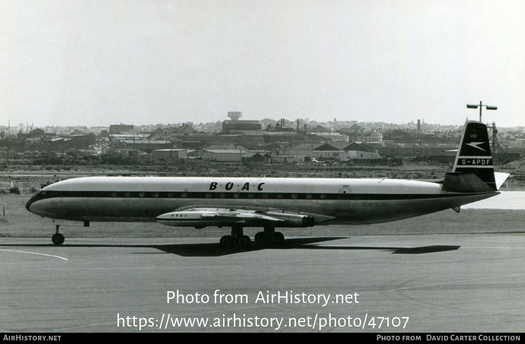 Aircraft Photo of G-APDF | De Havilland D.H. 106 Comet 4 | BOAC - British Overseas Airways Corporation | AirHistory.net #47107