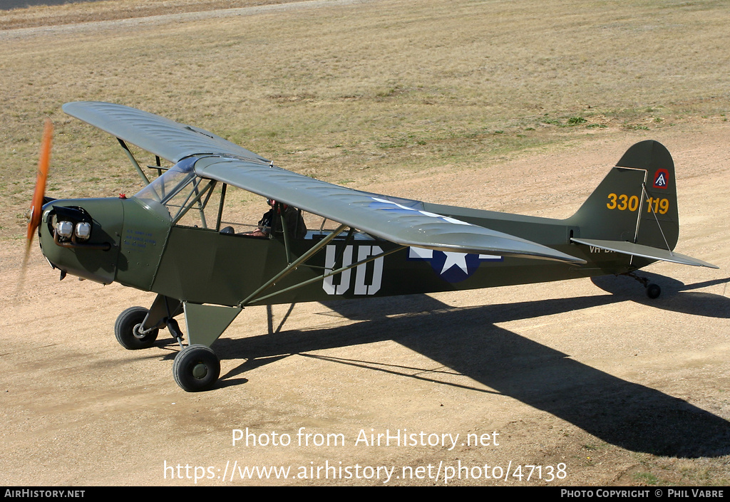 Aircraft Photo of VH-DIT / 330119 | Piper J-3C-65 Cub | USA - Air Force | AirHistory.net #47138