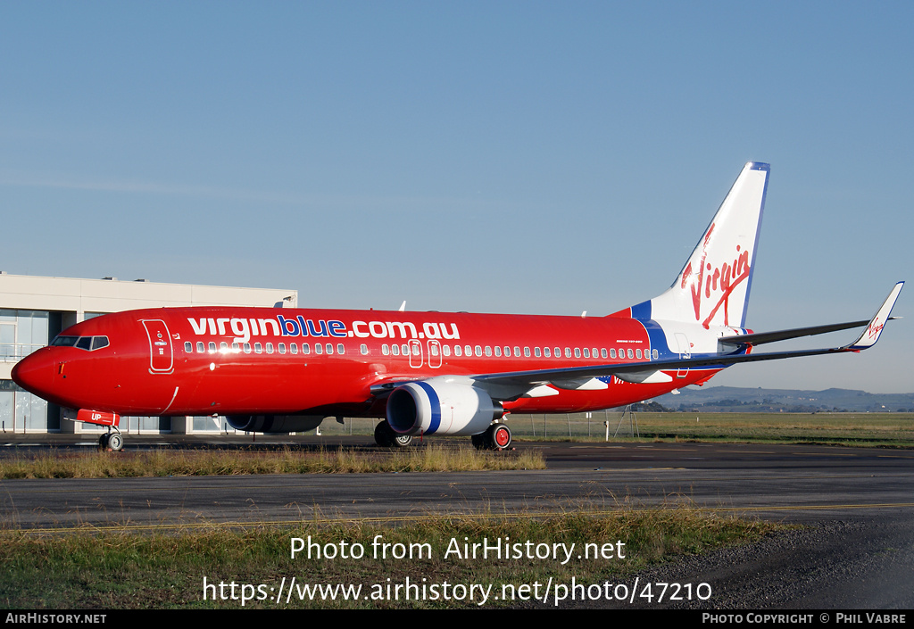 Aircraft Photo of VH-VUP | Boeing 737-8FE | Virgin Blue Airlines | AirHistory.net #47210