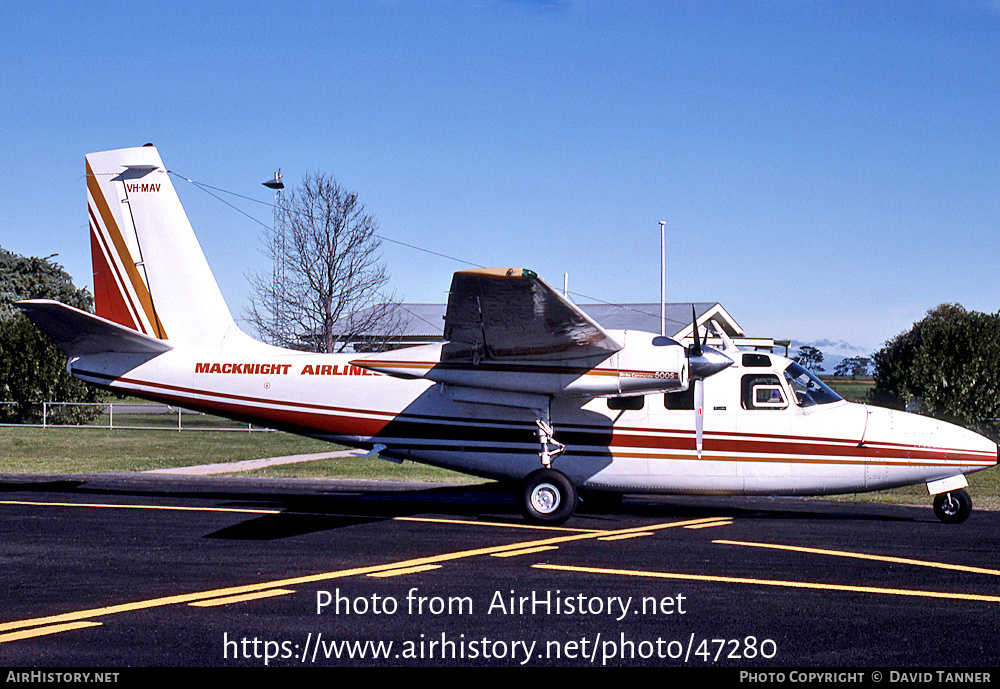 Aircraft Photo of VH-MAV | Rockwell 500S Shrike Commander | Macknight Airlines | AirHistory.net #47280