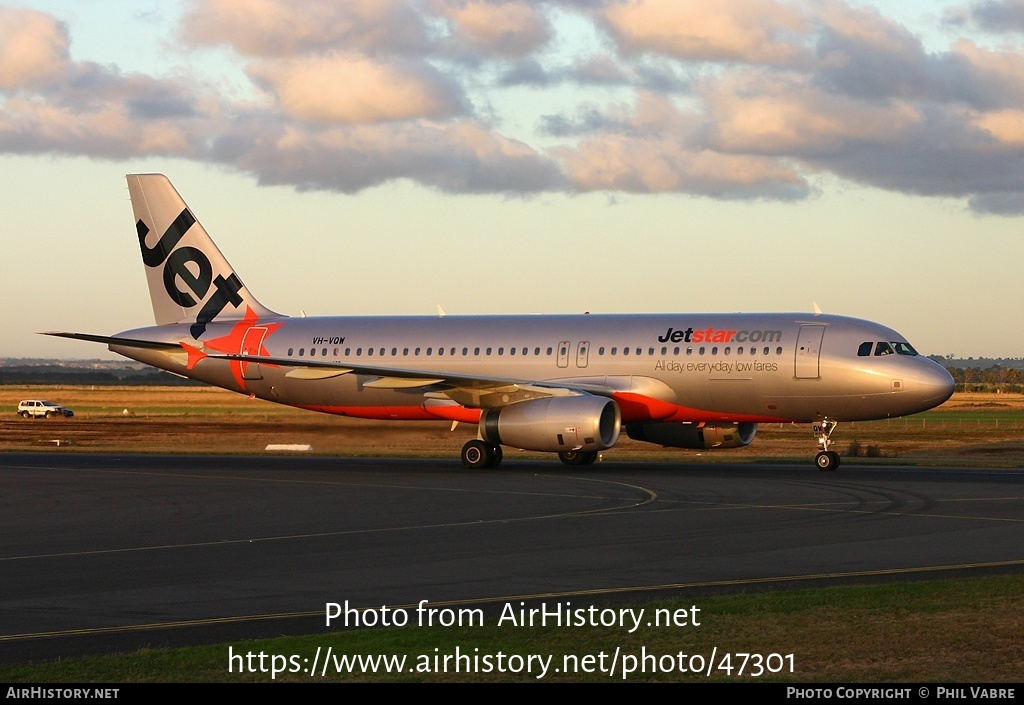 Aircraft Photo of VH-VQW | Airbus A320-232 | Jetstar Airways | AirHistory.net #47301