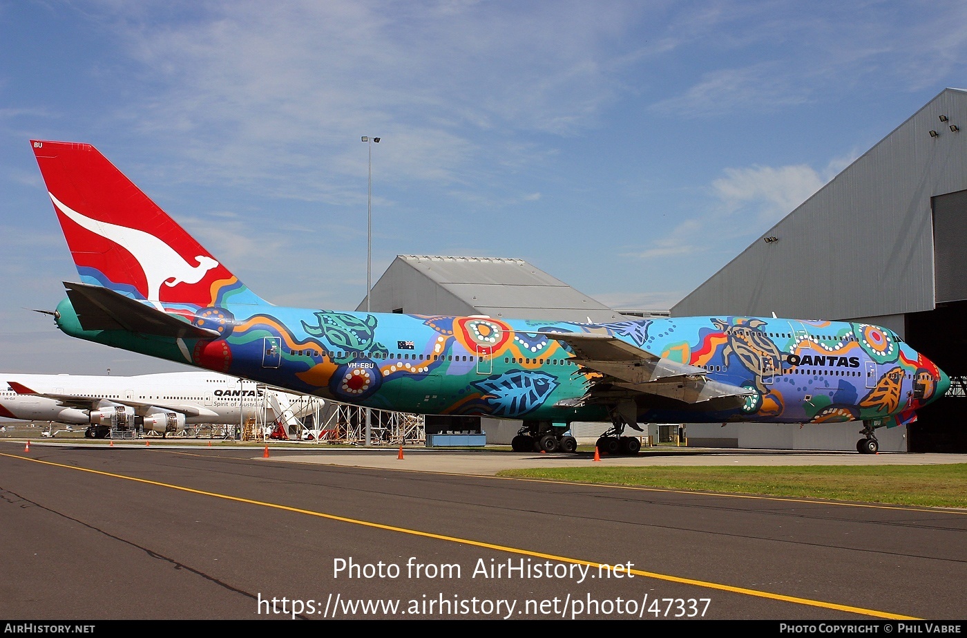 Aircraft Photo of VH-EBU | Boeing 747-338 | Qantas | AirHistory.net #47337