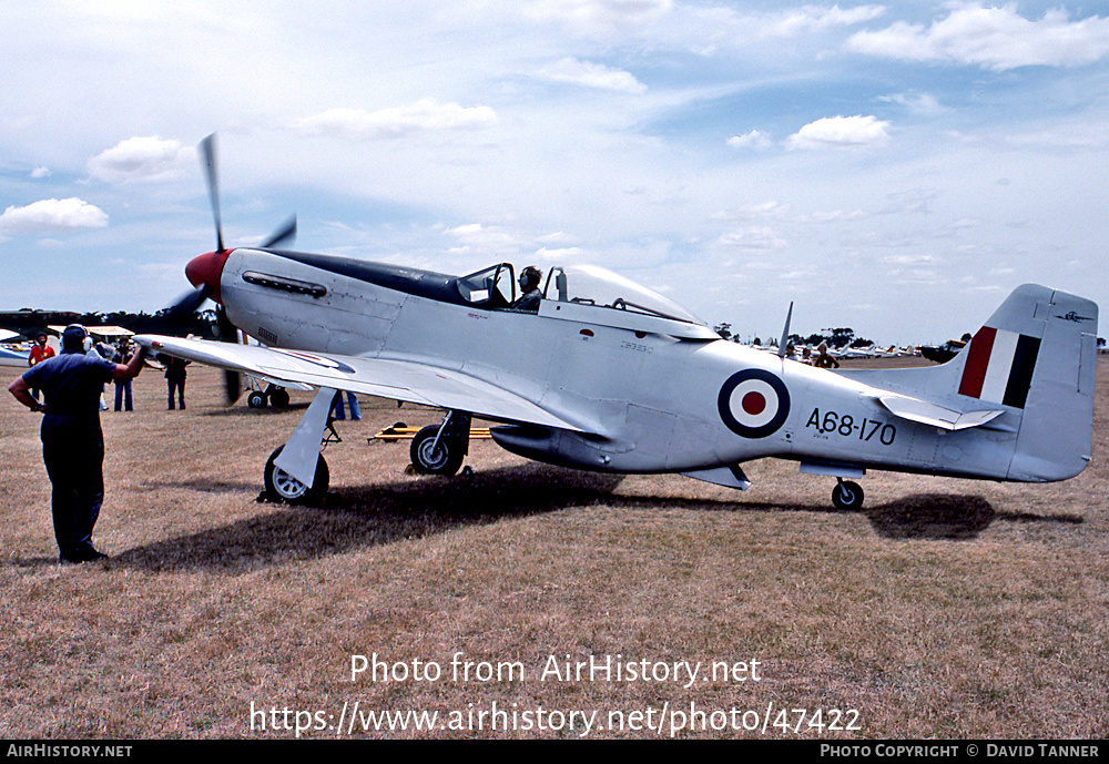 Aircraft Photo of A68-170 | Commonwealth CA-18 Mustang 21 (P-51D) | Australia - Air Force | AirHistory.net #47422