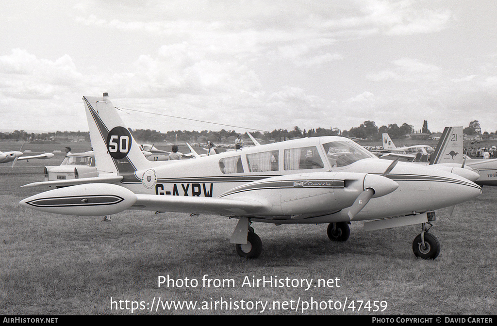 Aircraft Photo of G-AXRW | Piper PA-30-160 Twin Comanche C | AirHistory.net #47459