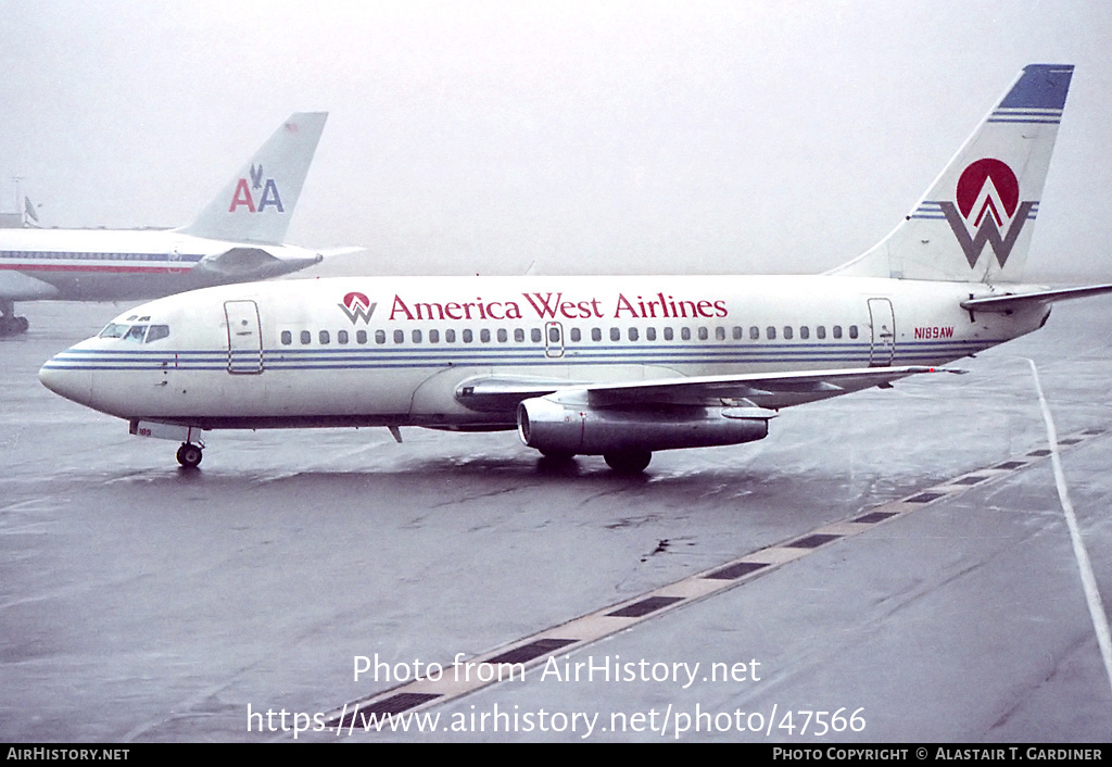 Aircraft Photo of N189AW | Boeing 737-277/Adv | America West Airlines | AirHistory.net #47566