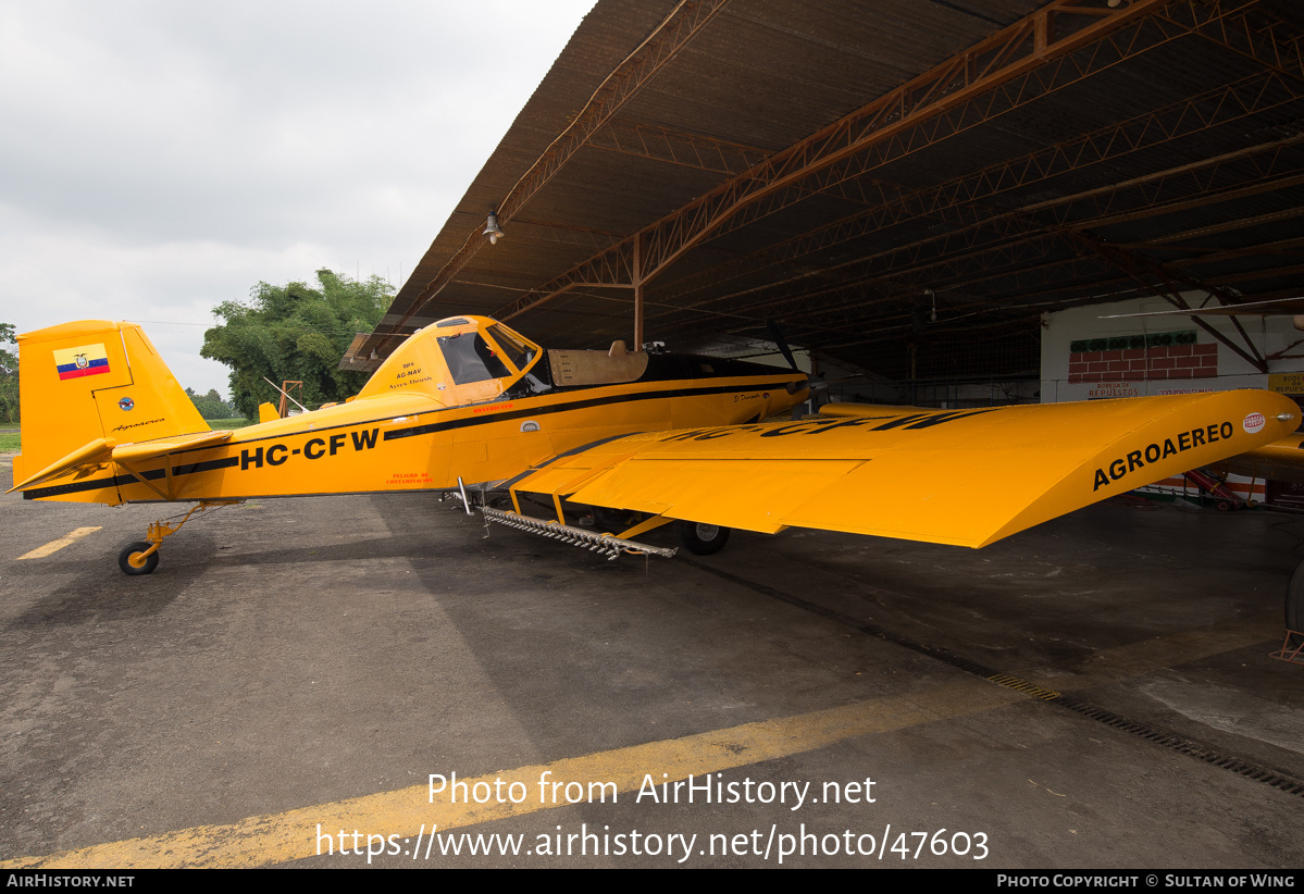 Aircraft Photo of HC-CFW | Ayres S2R-T15 Turbo Thrush | Agroaereo | AirHistory.net #47603