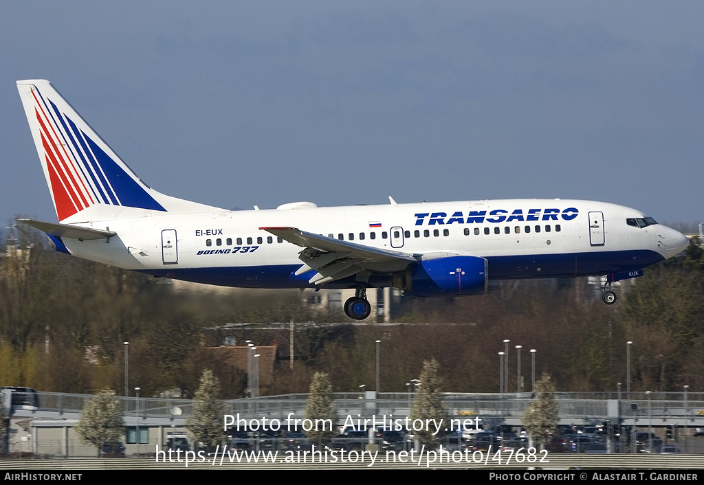 Aircraft Photo of EI-EUX | Boeing 737-7Q8 | Transaero Airlines | AirHistory.net #47682