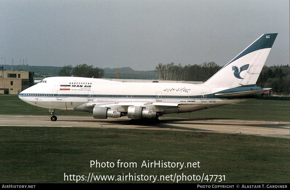 Aircraft Photo of EP-IAC | Boeing 747SP-86 | Iran Air | AirHistory.net #47731