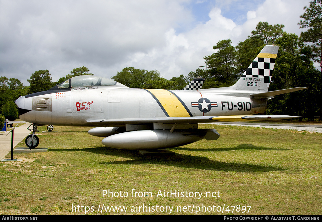 Aircraft Photo of 51-2910 / 12910 | North American F-86F Sabre